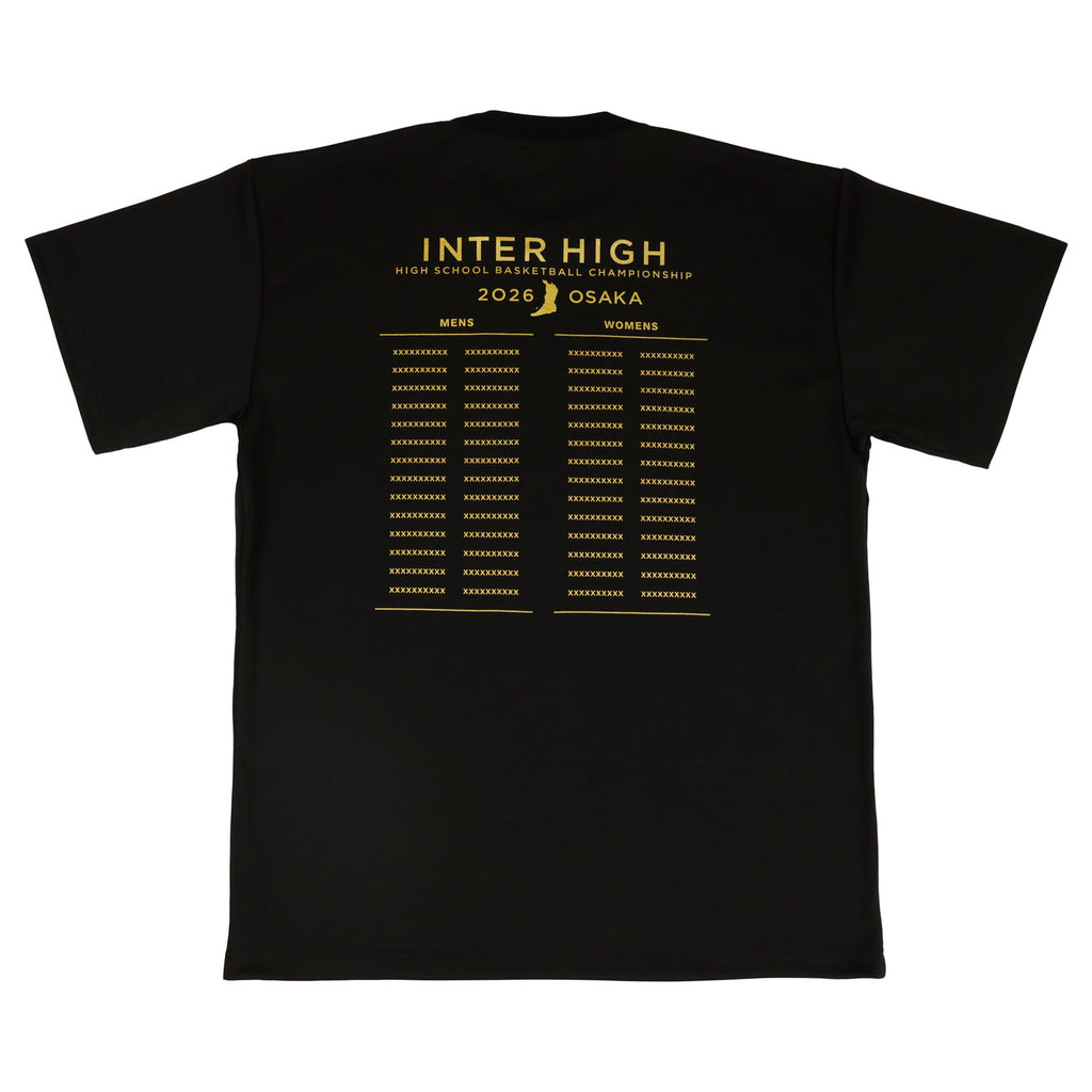 [IH大会記念 受注予約商品] インザペイント 大阪 インターハイ 2026 出場チーム名入り ゴールドレターズ Tシャツ IH2619