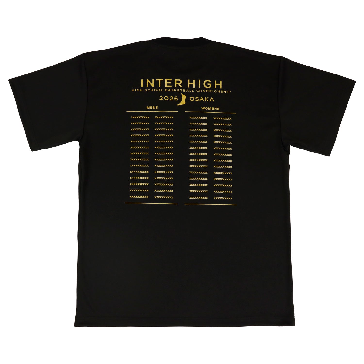 [IH大会記念 受注予約商品] インザペイント 大阪 インターハイ 2026 出場チーム名入り ゴールドレターズ Tシャツ IH2619