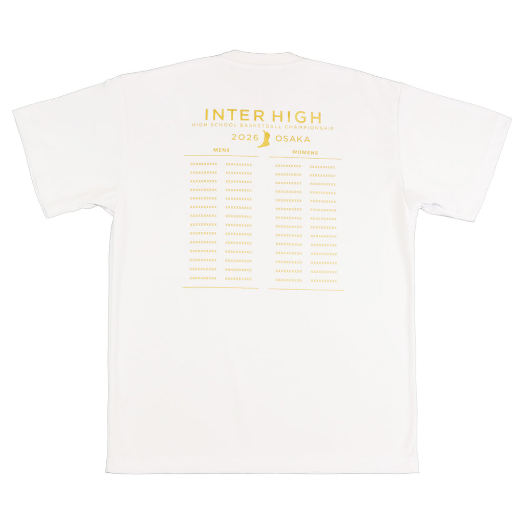 [IH大会記念 受注予約商品] インザペイント 大阪 インターハイ 2026 出場チーム名入り ゴールドレターズ Tシャツ IH2619