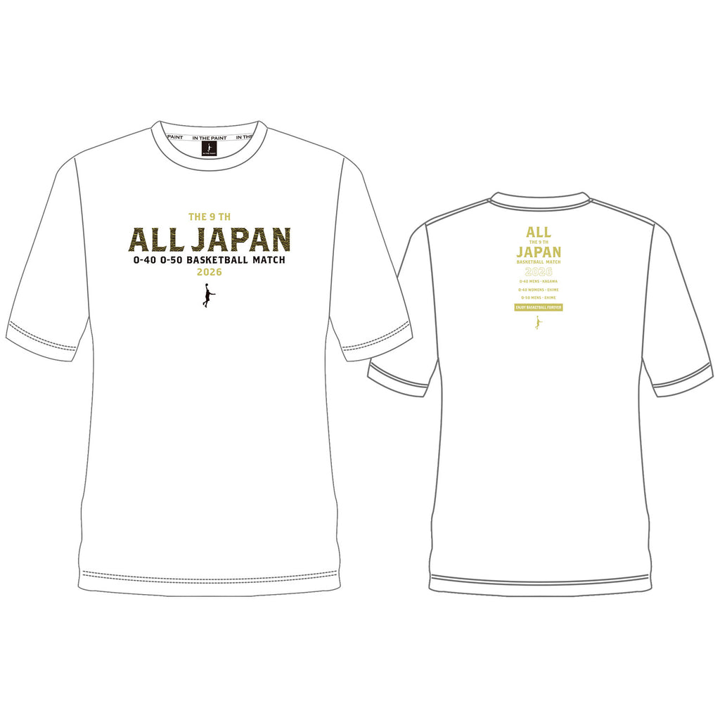 [2026 全日本社会人O-40/O-50バスケットボール選手権大会記念 受注予約商品] インザペイント ALL JAPAN O-40 O-50 KAGAWA EHIME Tシャツ  OA2605