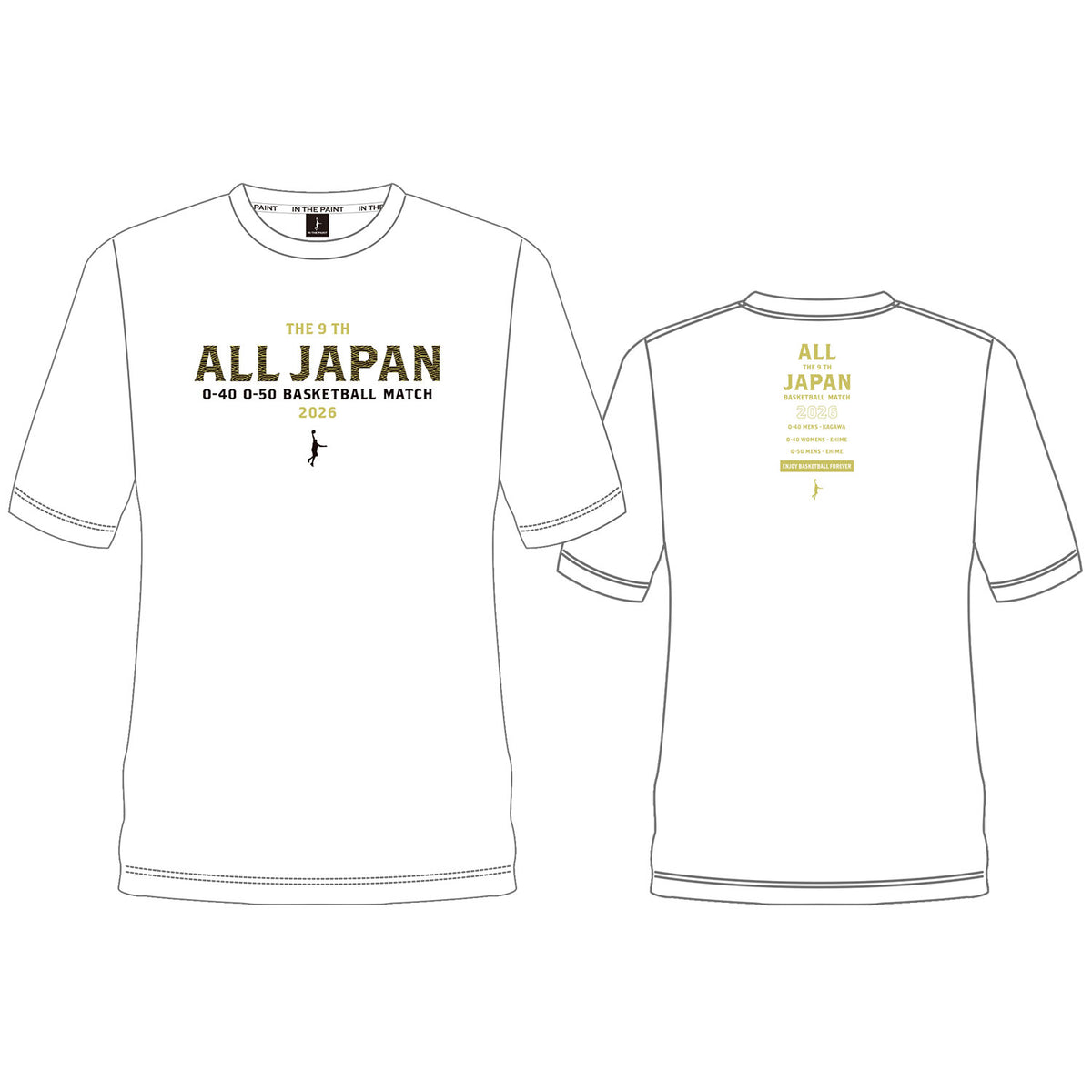 [2026 全日本社会人O-40/O-50バスケットボール選手権大会記念 受注予約商品] インザペイント ALL JAPAN O-40 O-50 KAGAWA EHIME Tシャツ  OA2605