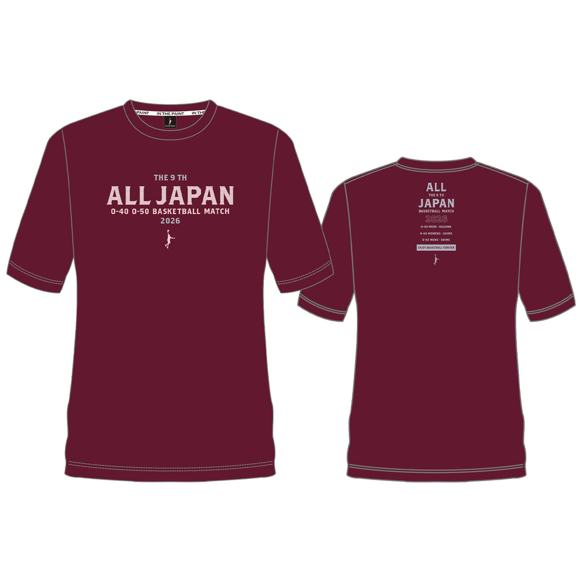 [2026 全日本社会人O-40/O-50バスケットボール選手権大会記念 受注予約商品] インザペイント ALL JAPAN O-40 O-50 KAGAWA EHIME Tシャツ  OA2605