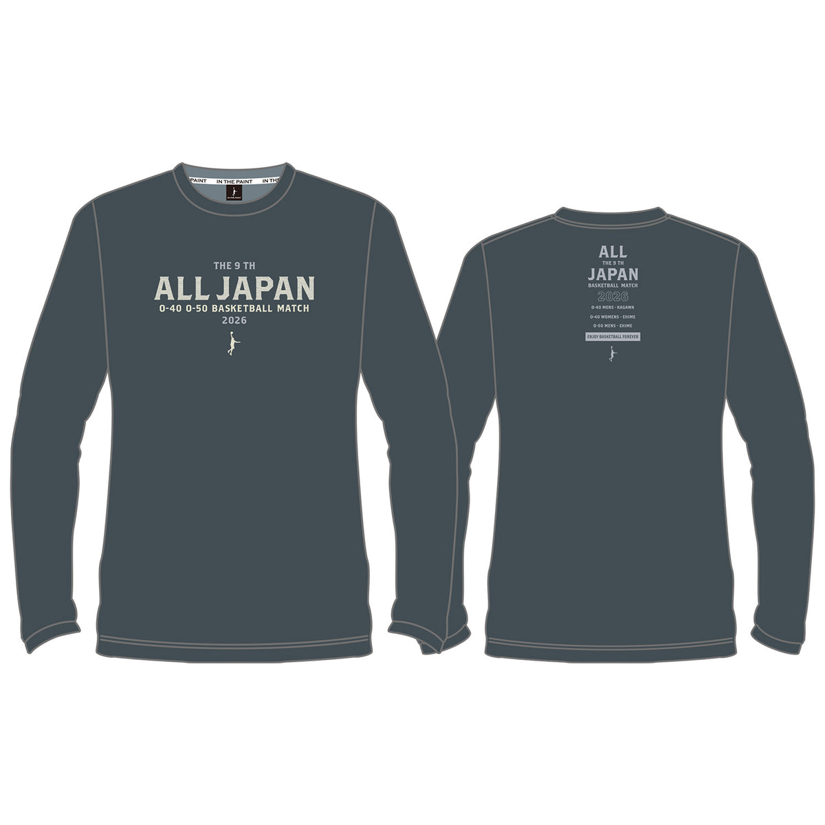 [2026 全日本社会人O-40/O-50バスケットボール選手権大会記念 受注予約商品] インザペイント ALL JAPAN O-40 O-50 KAGAWA EHIME ロングスリーブシャツ  OA2606