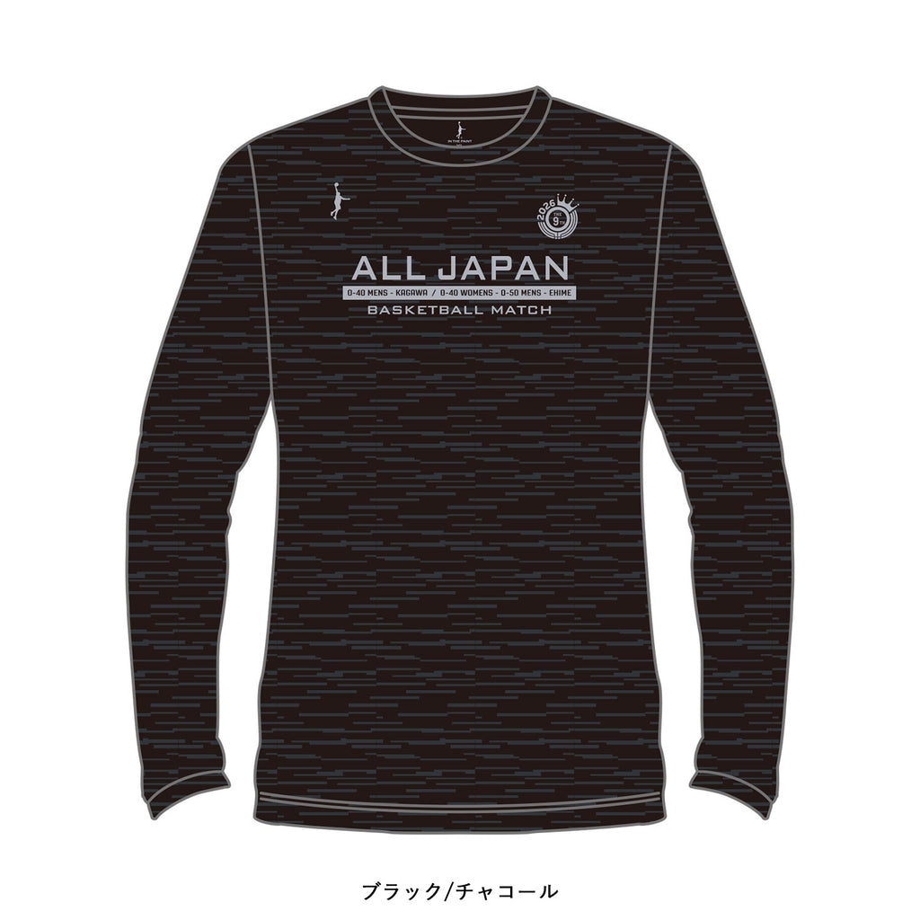 [2026 全日本社会人O-40/O-50バスケットボール選手権大会記念 受注予約商品] インザペイント ALL JAPAN O-40 O-50 KAGAWA EHIME メランジ ロングスリーブシャツ  OA2607