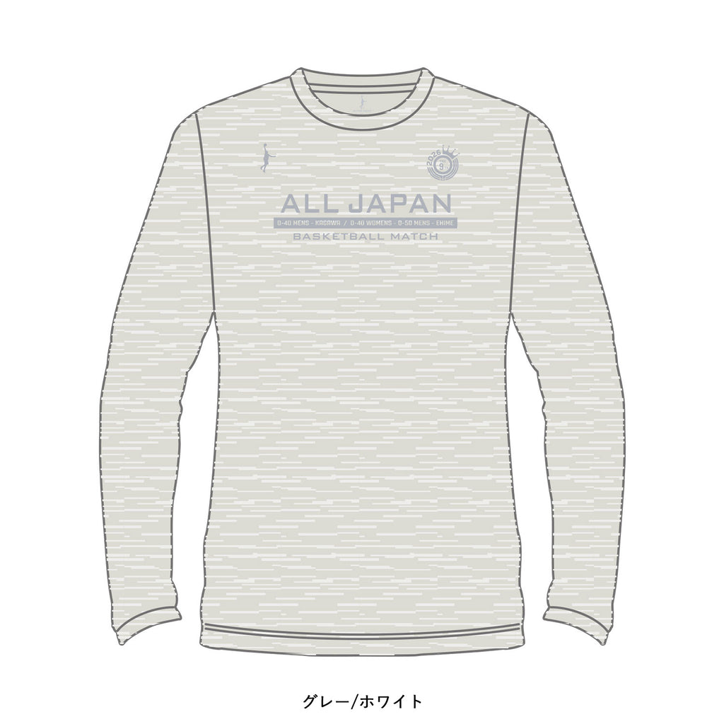 [2026 全日本社会人O-40/O-50バスケットボール選手権大会記念 受注予約商品] インザペイント ALL JAPAN O-40 O-50 KAGAWA EHIME メランジ ロングスリーブシャツ  OA2607